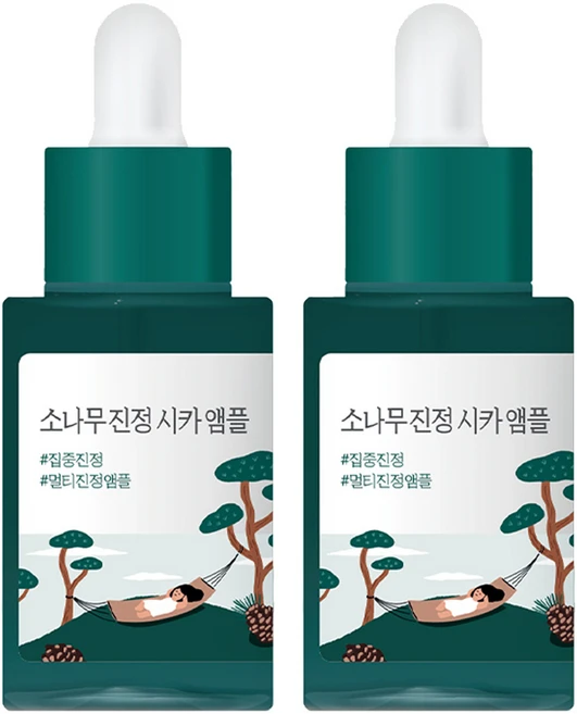 라운드랩 소나무 진정 시카 앰플, 30ml, 2개 - 쿠팡