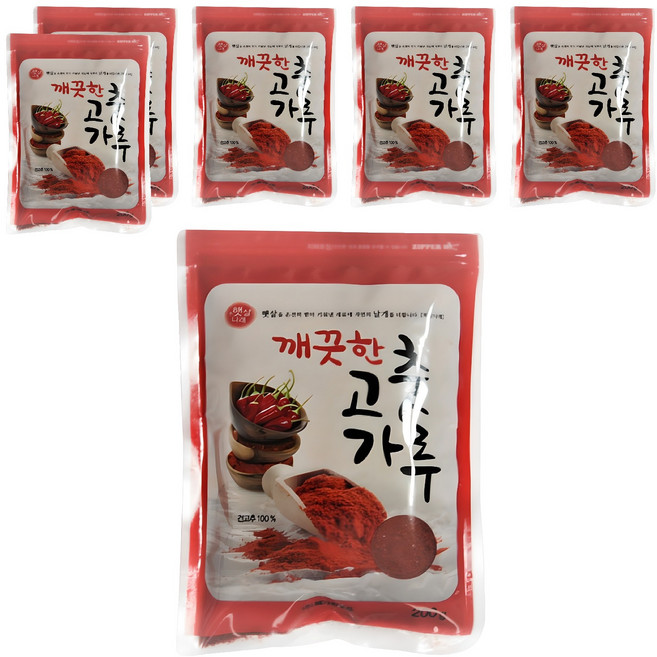 햇살나래 깨끗한 고춧가루, 200g, 6개