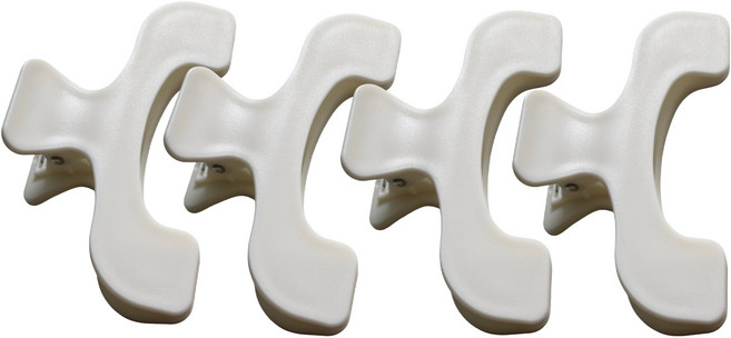 루이노리브 파스텔 북클립 대형 12 x 7 cm, 화이트, 4개