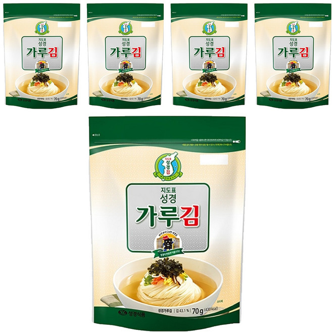 지도표성경 재래식 가루김, 70g, 5개