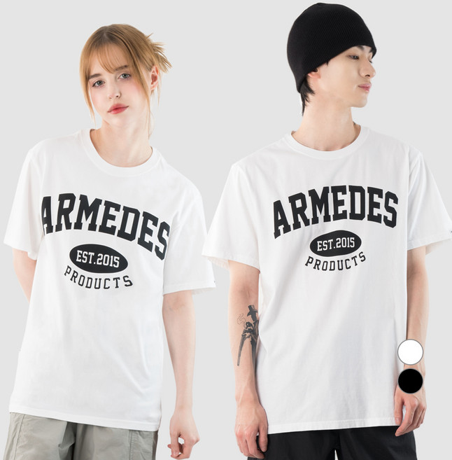 아르메데스 통기성 면 20수 아트 그래픽 반팔 티셔츠 AR-1011