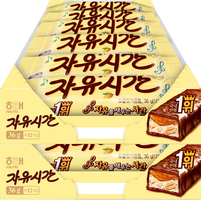 해태제과 자유시간 리얼초코, 36g, 24개