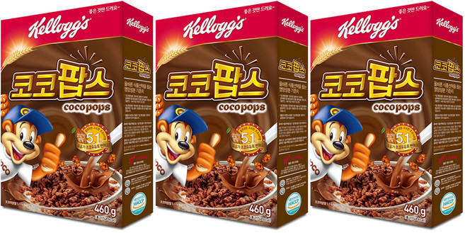 켈로그 코코팝스 시리얼, 460g, 3개