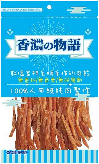 香濃物語 全系列肉乾狗零食, 雞肉切條(長), 100g, 1包
