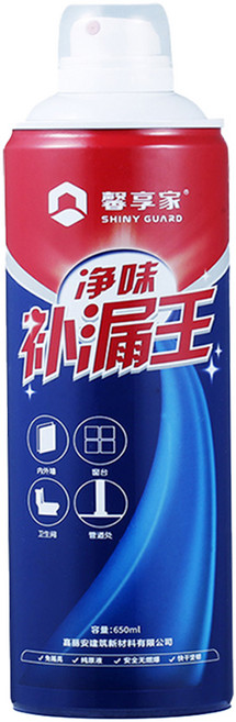 SHINY GUARD 馨享家 高分子防水補漏填縫噴劑 補漏王 白色 650ml, 1罐