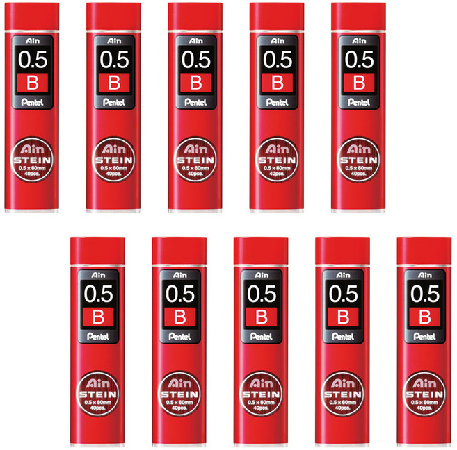 펜텔아인 슈타인 샤프심 0.5 B C275-BKR, 0.5mm, 10개