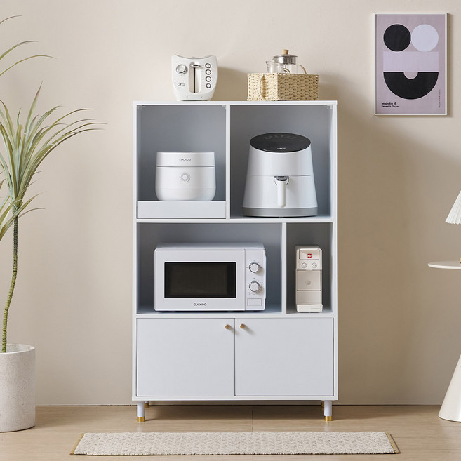 파로마 LPM 노바 멀티 주방수납 렌지대 1250*800 방문설치, 화이트, 3단