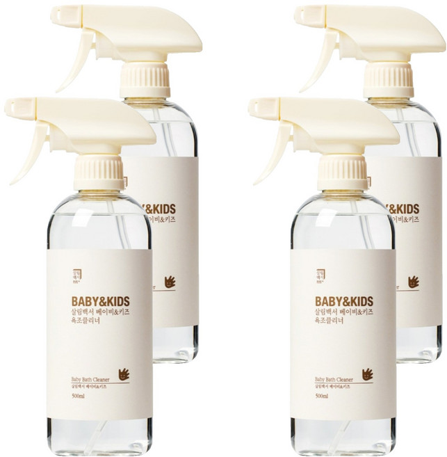 살림백서 베이비 & 키즈 욕조클리너, 500ml, 4개