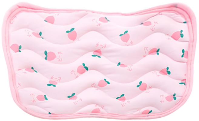 涼感水果墊 XS 粉色桃子, 1個, 涼感布+DD棉+防滑顆粒