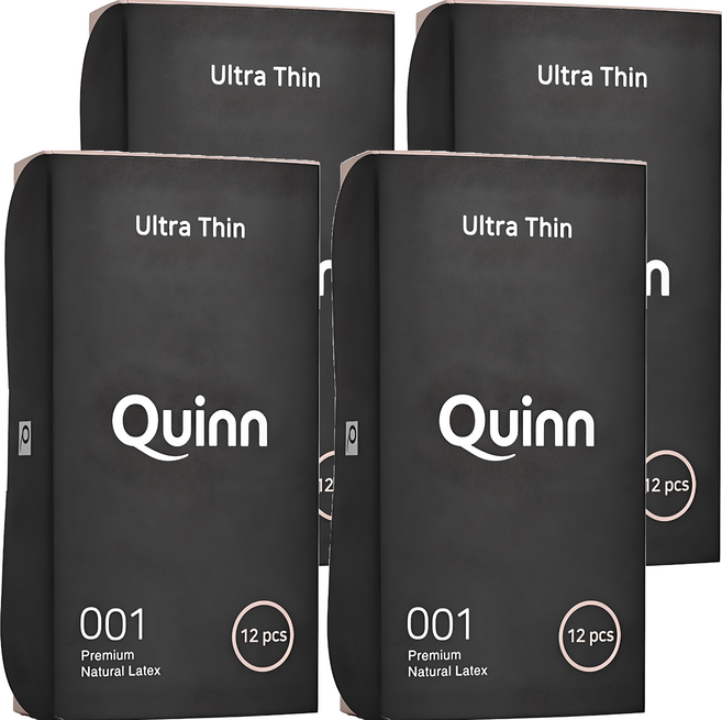 Quinn 001 울트라씬 초박형 콘돔, 12개입, 4개