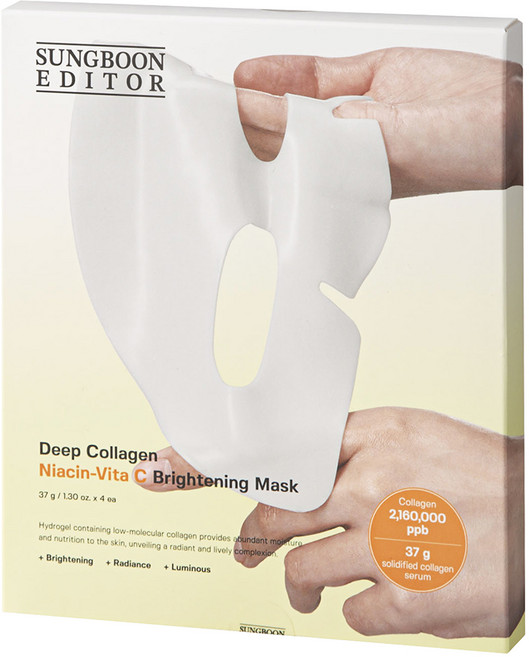 성분에디터 딥콜라겐 나이아신 비타C 브라이트닝 마스크 37g, 4개, 1개입