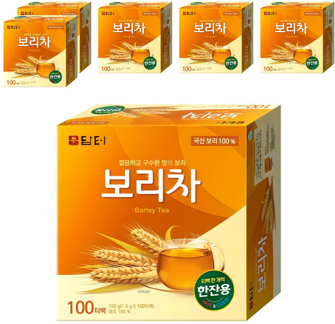담터 깊고 구수한 보리차, 1.5g, 100개입, 6개