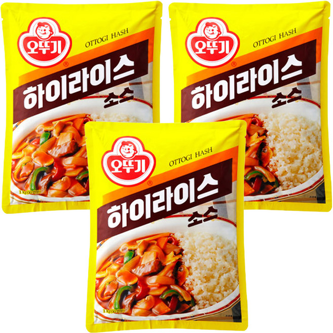 오뚜기 하이라이스 소스, 1kg, 3개