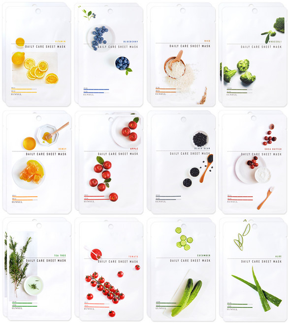 은율 데일리 케어 시트 마스크 12종 x 2p, 1개입, 24개