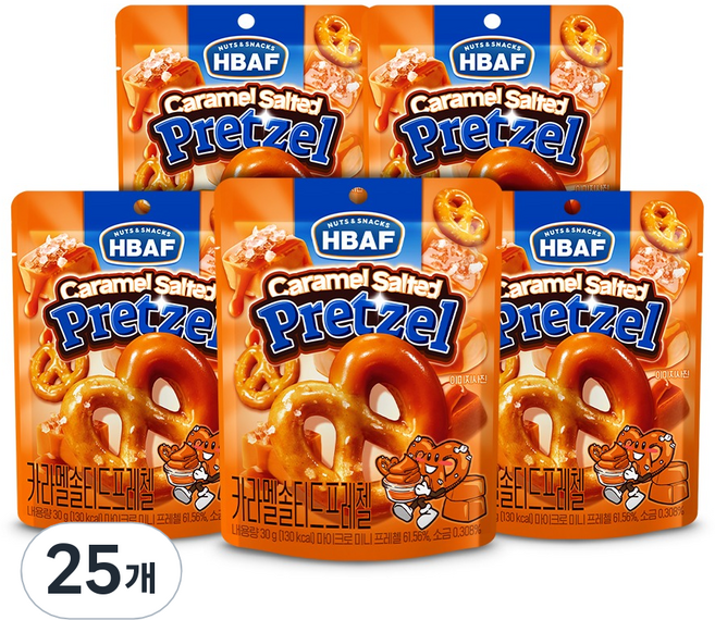 HBAF 鹽焦糖蝴蝶餅, 30g, 25包