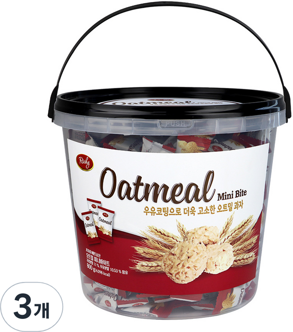 리치 오트밀 미니바이트, 800g, 3개