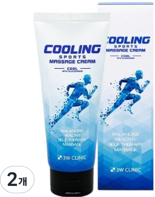 3W클리닉 쿨링 스포츠 마사지 크림, 2개, 120ml