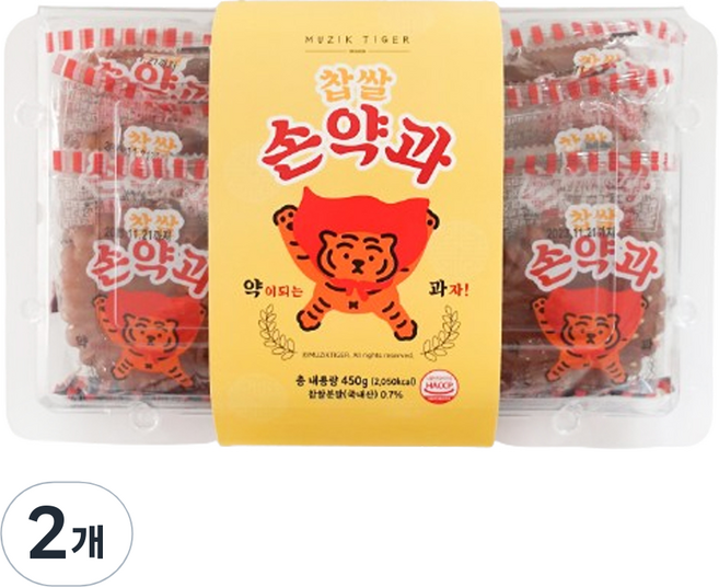 무직타이거 찹쌀 손약과 9p, 450g, 2개