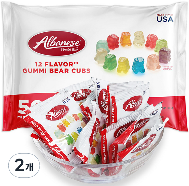 알바니즈 12가지맛 구미베어 50개입, 700g, 2개