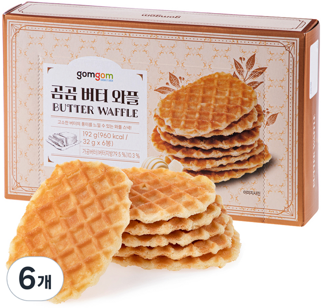 곰곰 버터와플, 192g, 6개