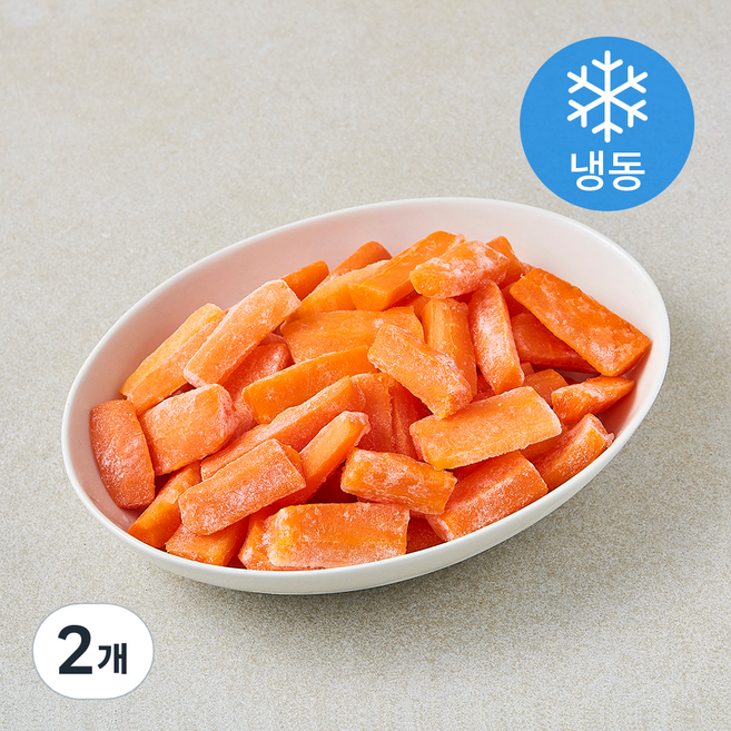 프로즌프레시 제주 자연이 정성껏 키워 찐 구좌당근 (냉동), 2개, 700g
