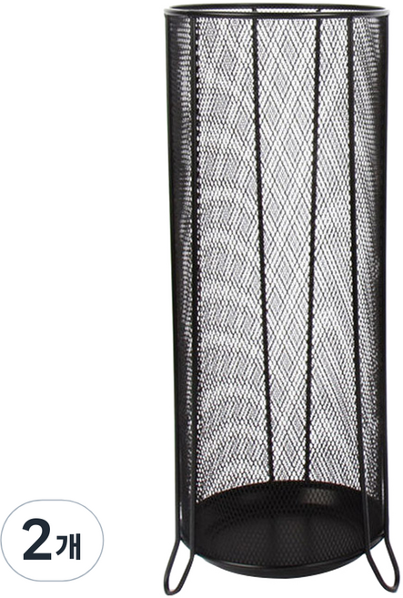 네이쳐리빙 인테리어 우산꽂이, 2개, 블랙