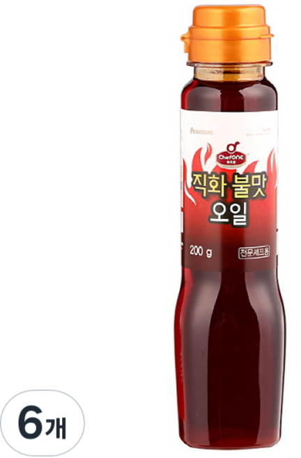 쉐프원 직화 불맛 오일, 200g, 6개