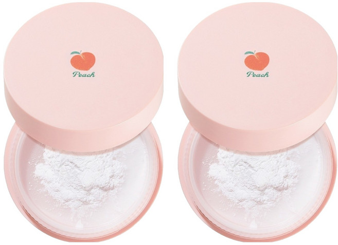 스킨푸드 피치뽀송 멀티 피니시 파우더 대용량 15g, 2개