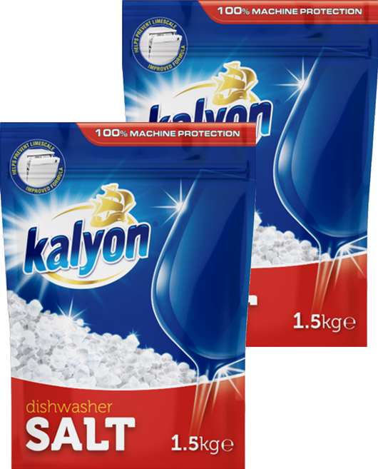 kalyon 洗碗機軟化鹽, 2包, 1.5kg