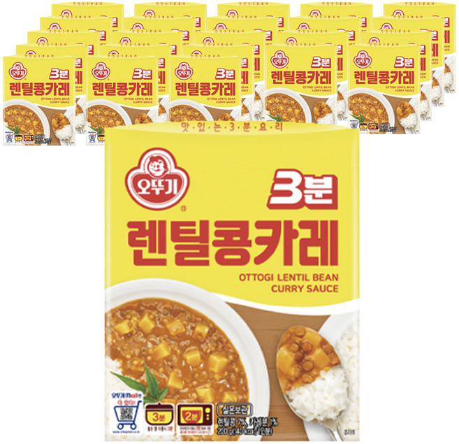 오뚜기3분 렌틸카레, 200g, 24개