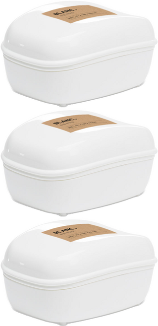 블랑오브제 뚜껑 비눗갑, 3개