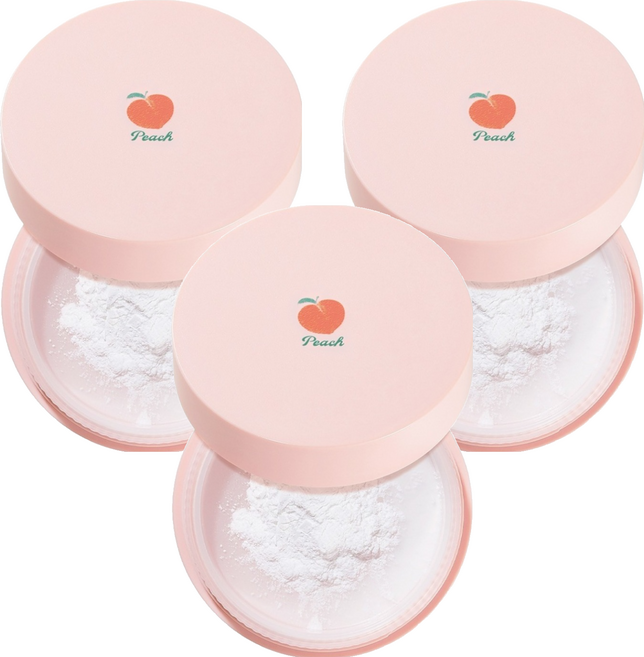 스킨푸드 피치뽀송 멀티 피니시 파우더 대용량 15g, 3개