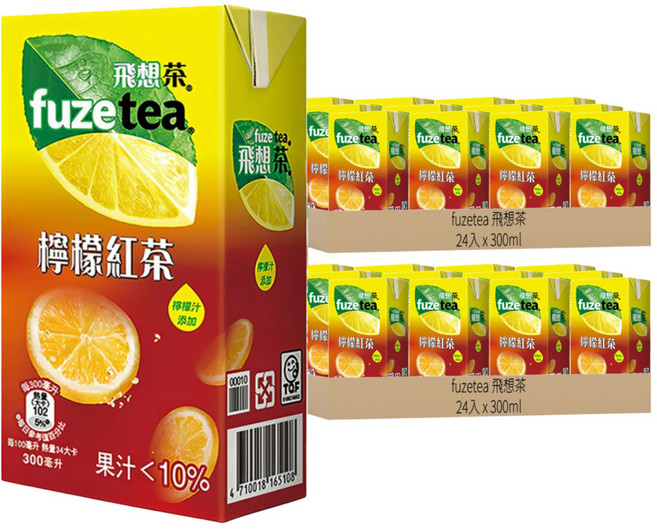 fuzetea 飛想茶 檸檬紅茶, 300ml, 48入