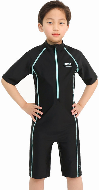 제테스 남아용 반팔 5부 올인원 수영복 1562