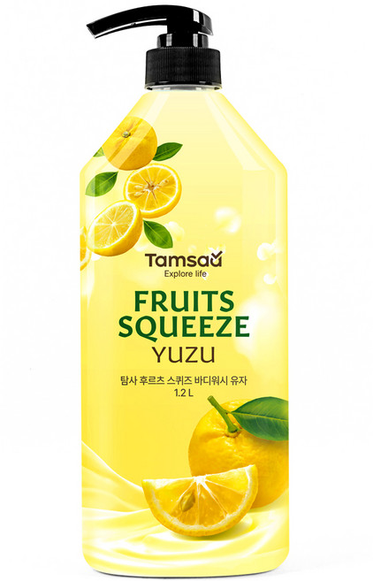 탐사 후르츠 스퀴즈 바디워시 유자, 1개, 1.2L