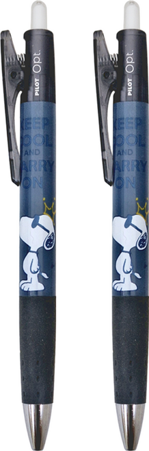 PILOT 百樂 Opt. 芯動原子筆史奴比聯名款 0.7mm, 黑色, 2支