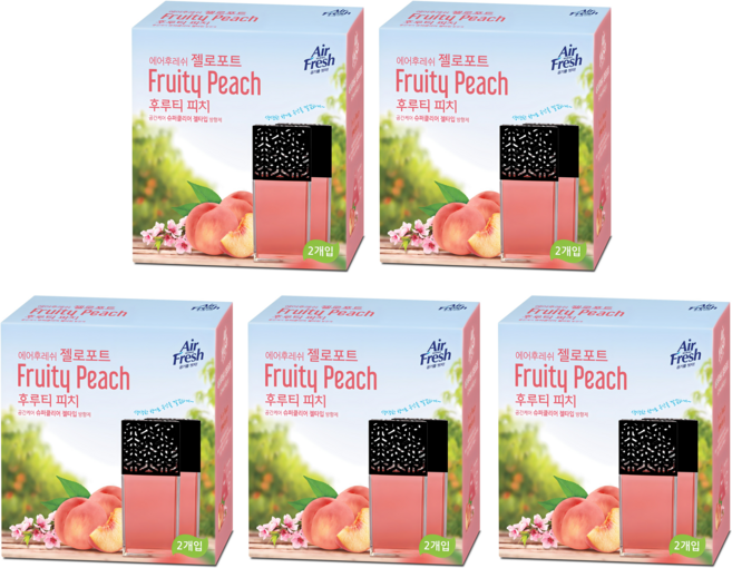 에어후레쉬 젤로포트 방향제 후루티 피치 본품, 120g, 10개