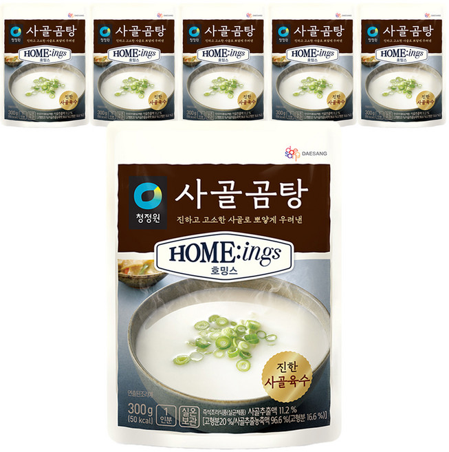 청정원 호밍스 사골곰탕, 300g, 6개