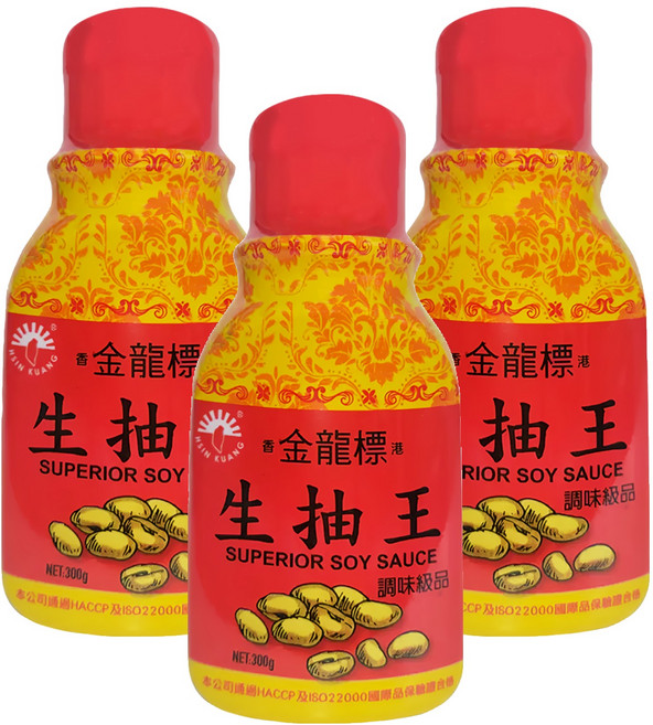 新光洋菜 金龍標生抽王 300g, 3罐