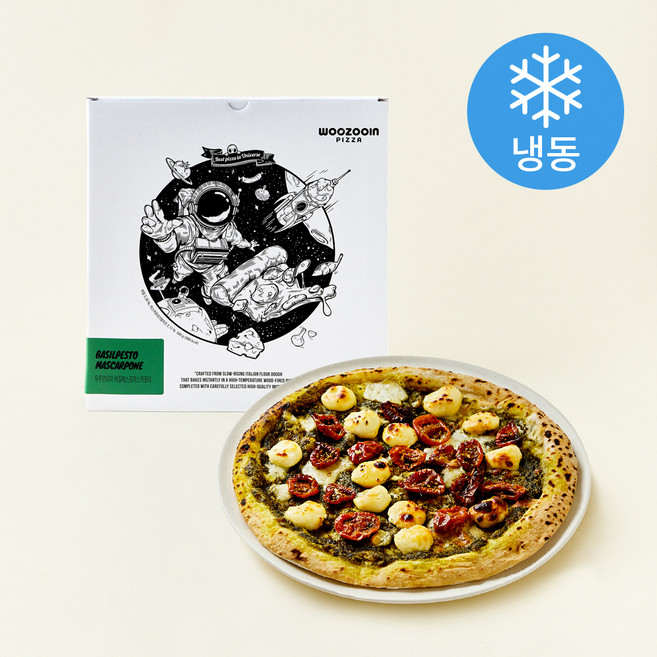 우주인피자 바질페스토 마스카포네 (냉동), 345g, 1개입, 1개