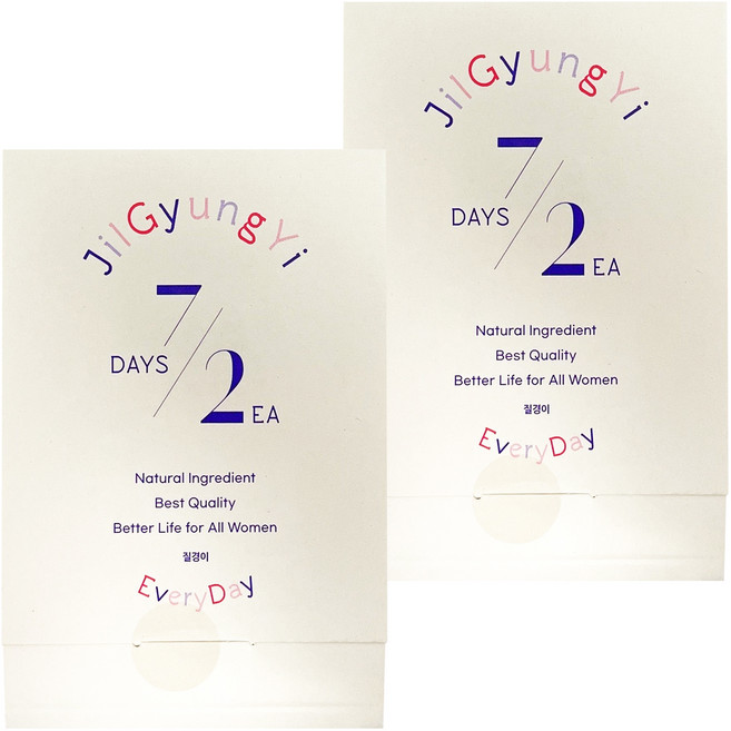 JilGyungYi 質更益 純粹植感私密護理錠 添加益生原, 1.2g, 2包