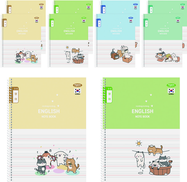 펜피아 1000 초등 스프링노트 3-6영어, 랜덤 발송, 1세트