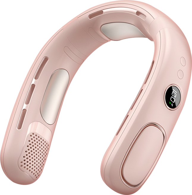 OMG 半導體製冷掛脖風扇, N90, 粉色