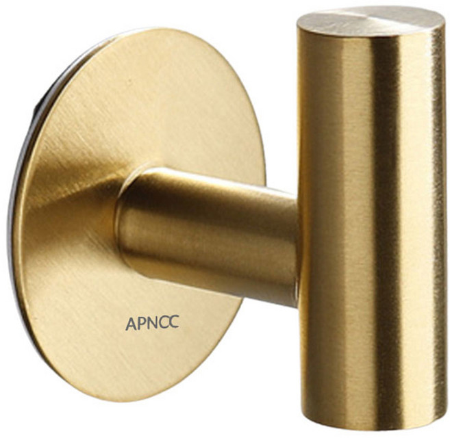 앞날창창 무타공 다용도 벽 후크 걸이, 골드, 1개