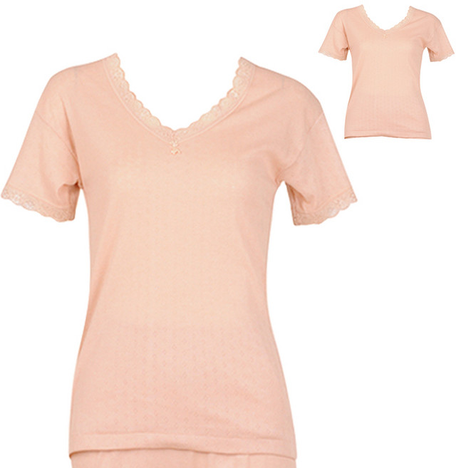 캐리루시 60수 면 V넥 레이스 통기성 3부 런닝 상의 2p