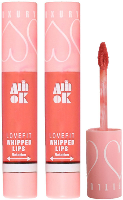 아미옥 러브핏 휘핑 립스 틴트 4g, M236 맛좋은살구, 2개