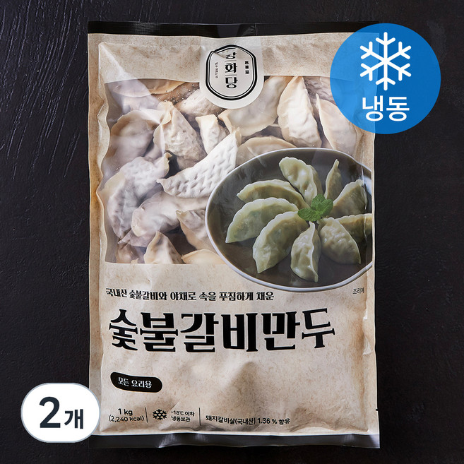 창화당 숯불갈비만두 (냉동), 1kg, 2개