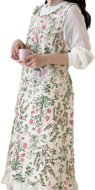 한스데이 롱 트임 앞치마, 분홍봄꽃, 1개