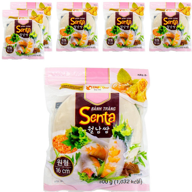 타이키 월남쌈 원형 16cm, 300g, 6개