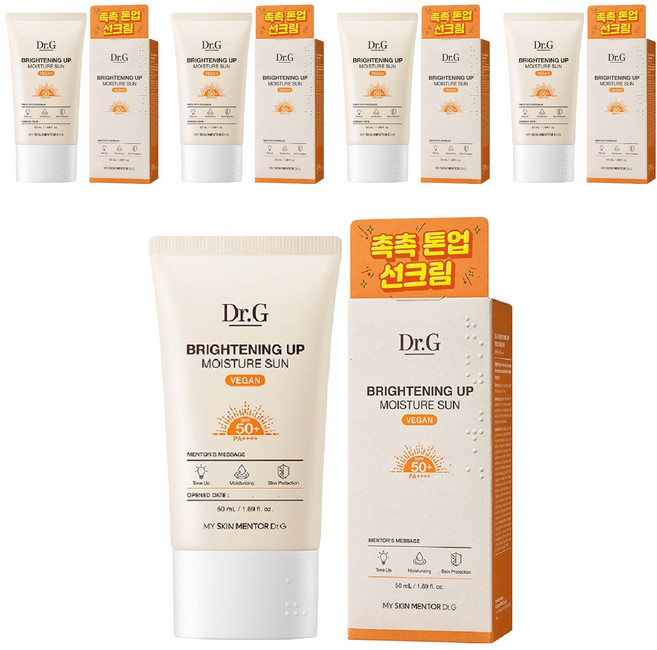 닥터지 브라이트닝 업 모이스처 선크림 SPF50+ PA++++, 50ml, 5개